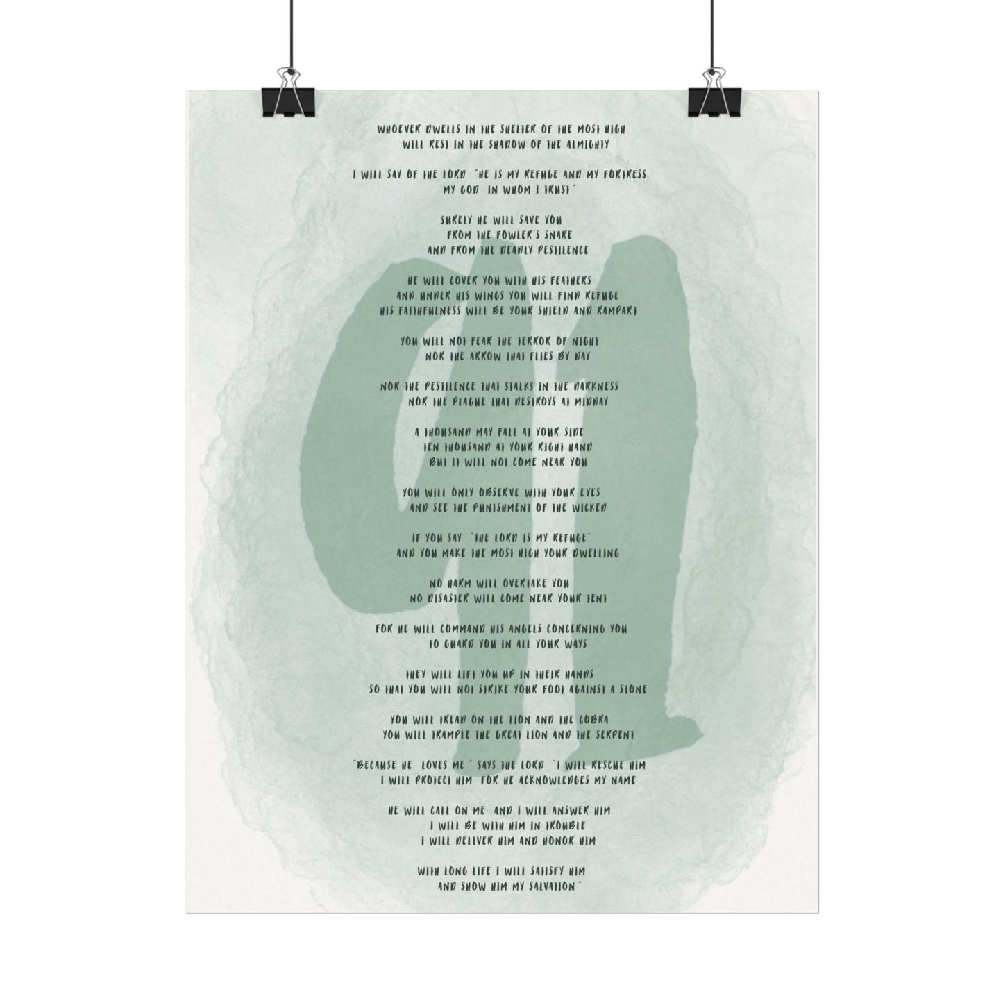 Psalms 91 Poster