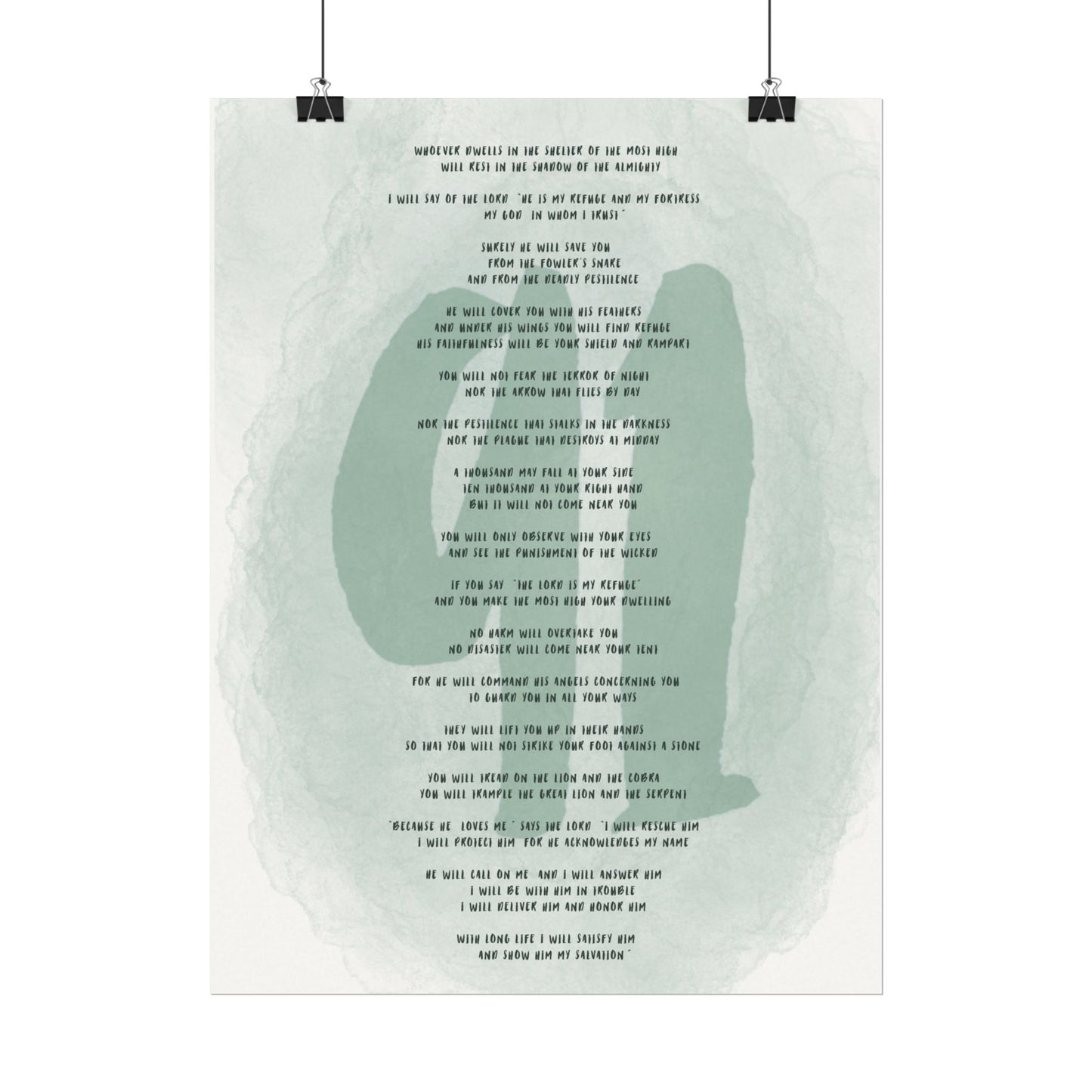 Psalms 91 Poster