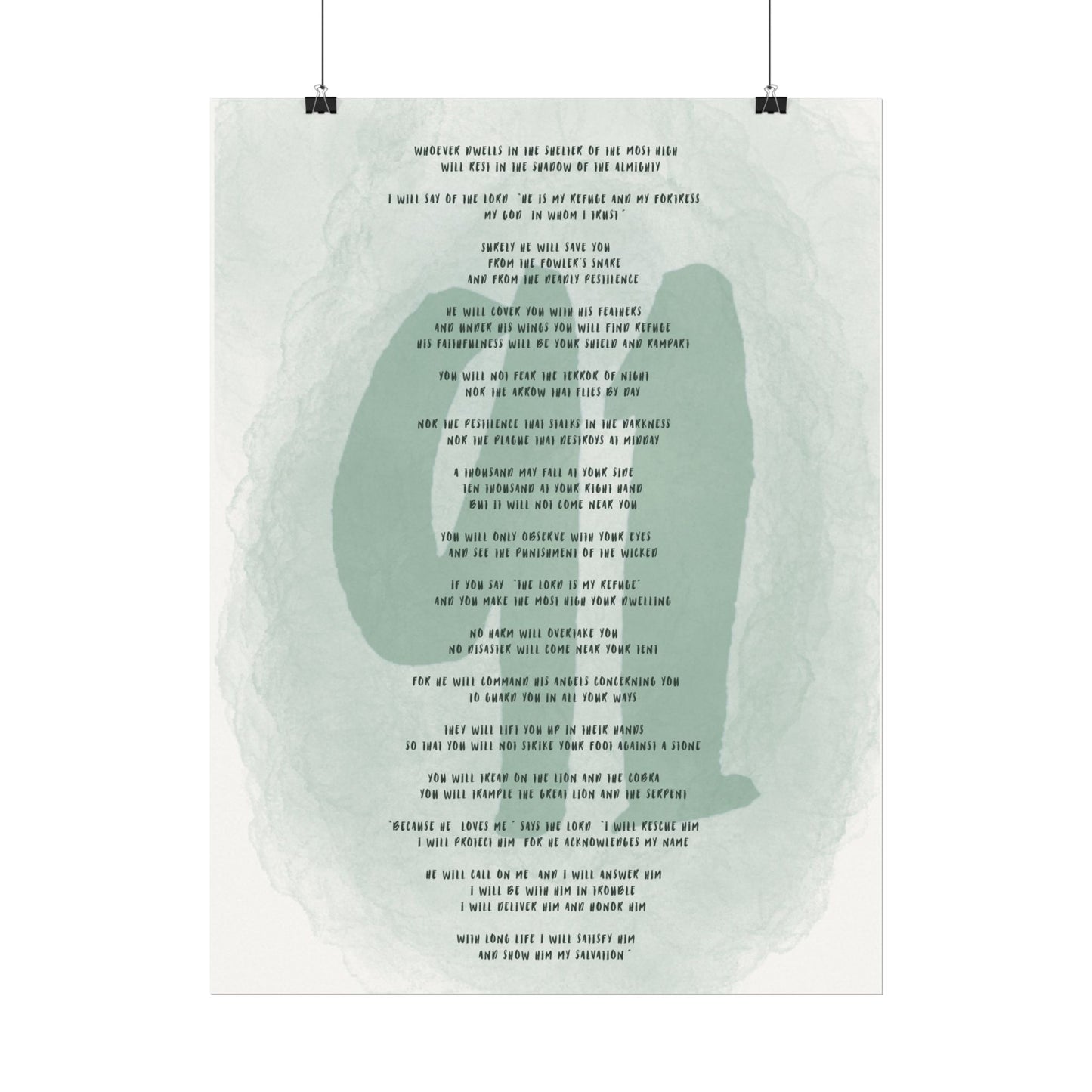 Psalms 91 Poster