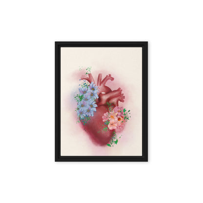 Guard Your Heart — Floral Heart Canvas | Proverbs 4:23