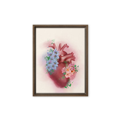 Guard Your Heart — Floral Heart Canvas | Proverbs 4:23
