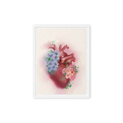 Guard Your Heart — Floral Heart Canvas | Proverbs 4:23
