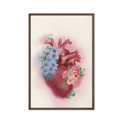 Guard Your Heart — Floral Heart Canvas | Proverbs 4:23
